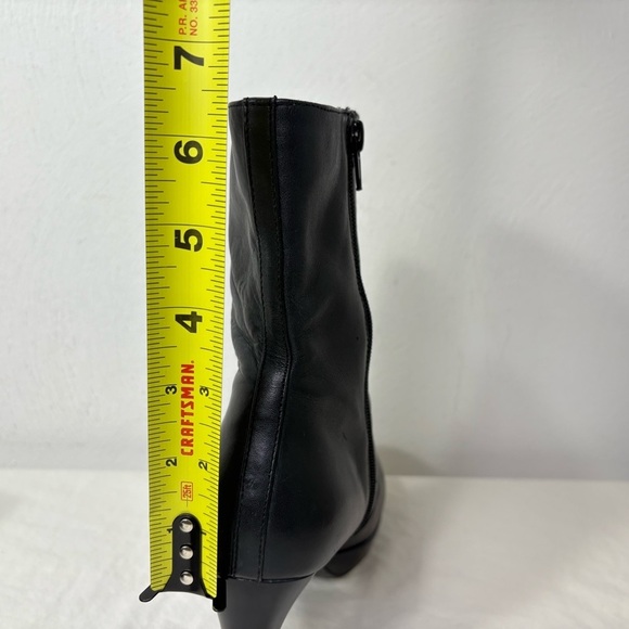 Nine & Co Vintage 90s Y2K Genuine Leather Platform Heeled Boots Booties 8.5 - Picture 13 of 16